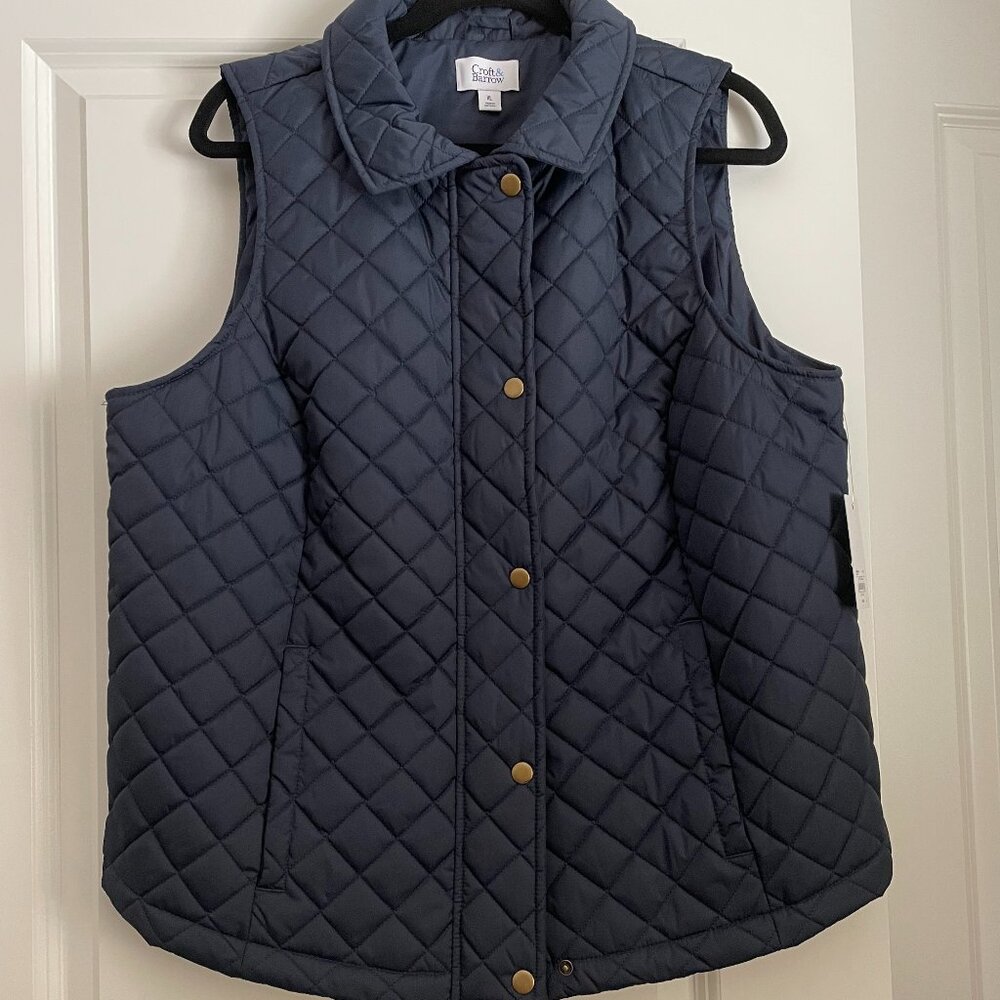 Woman Blue Vest